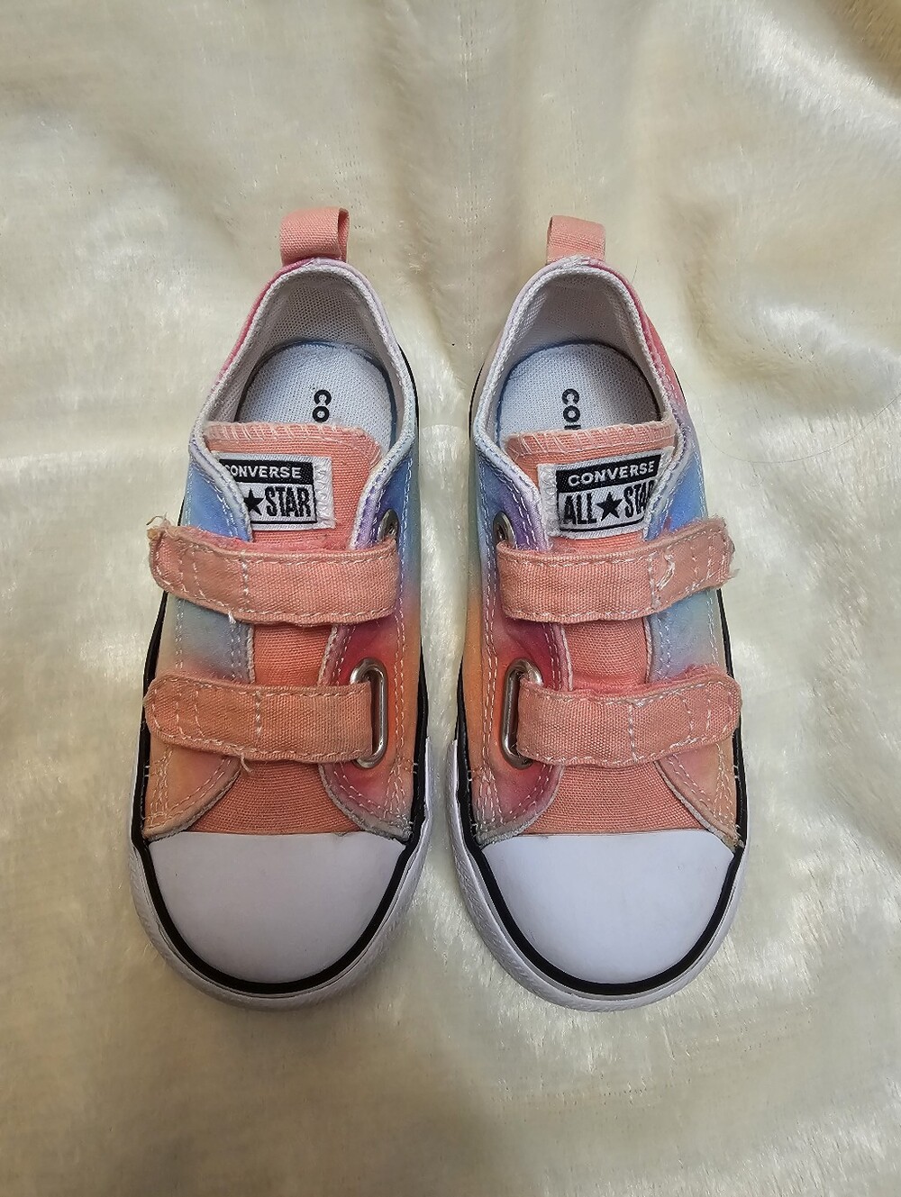 Converse Toddler Chuck Taylor Sneakers Easy-On Rainbow Ombre Girls Shoes Kids 9